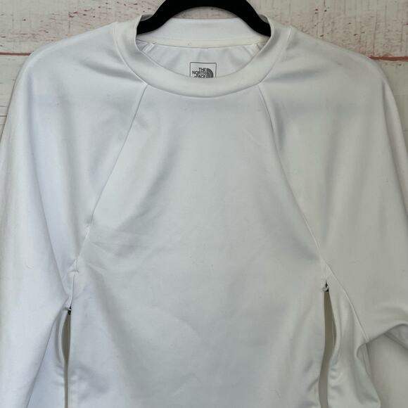 The North Face Women's Sweat Shirt Size XS White Long Sleeve Crew Neck Flash Dry - Picture 5 of 7
